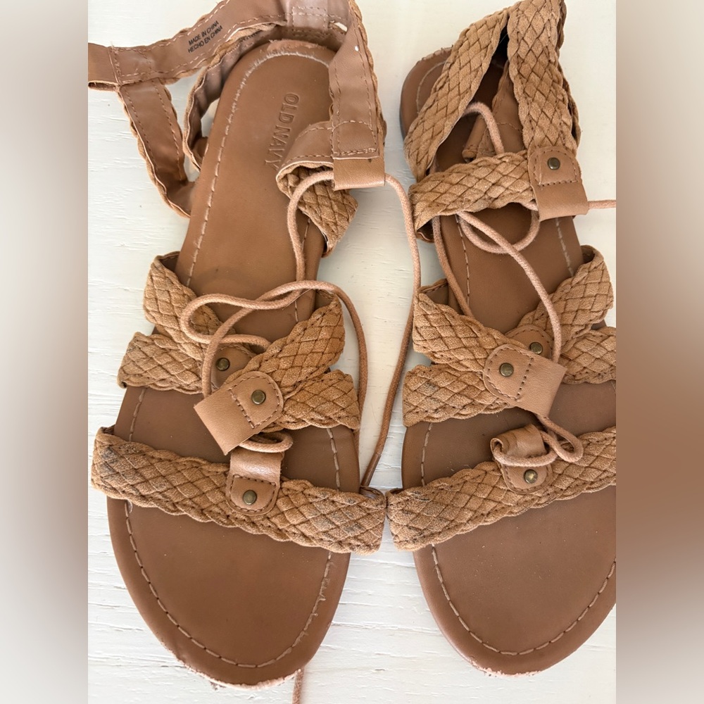 Old Navy Neutral Braided Sandals